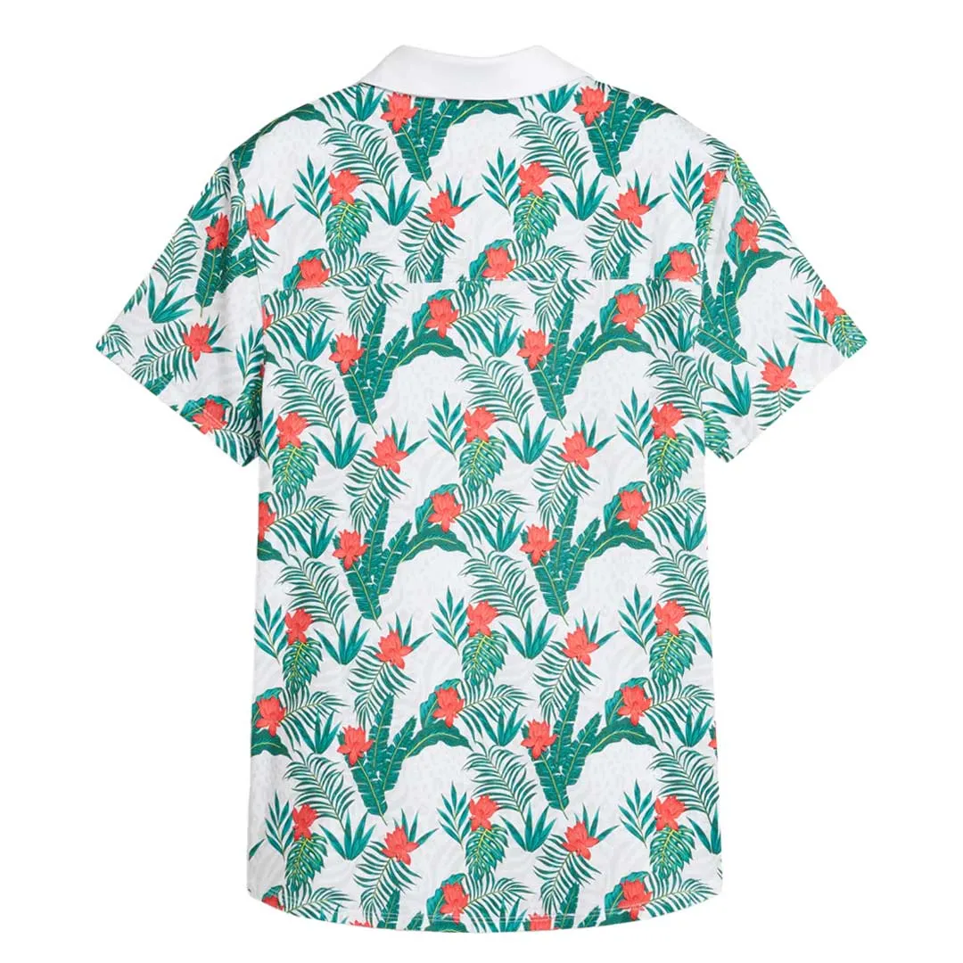 Puma - Women's MATTR Tropic Short Sleeve Golf Polo (623925 01) Knee Length