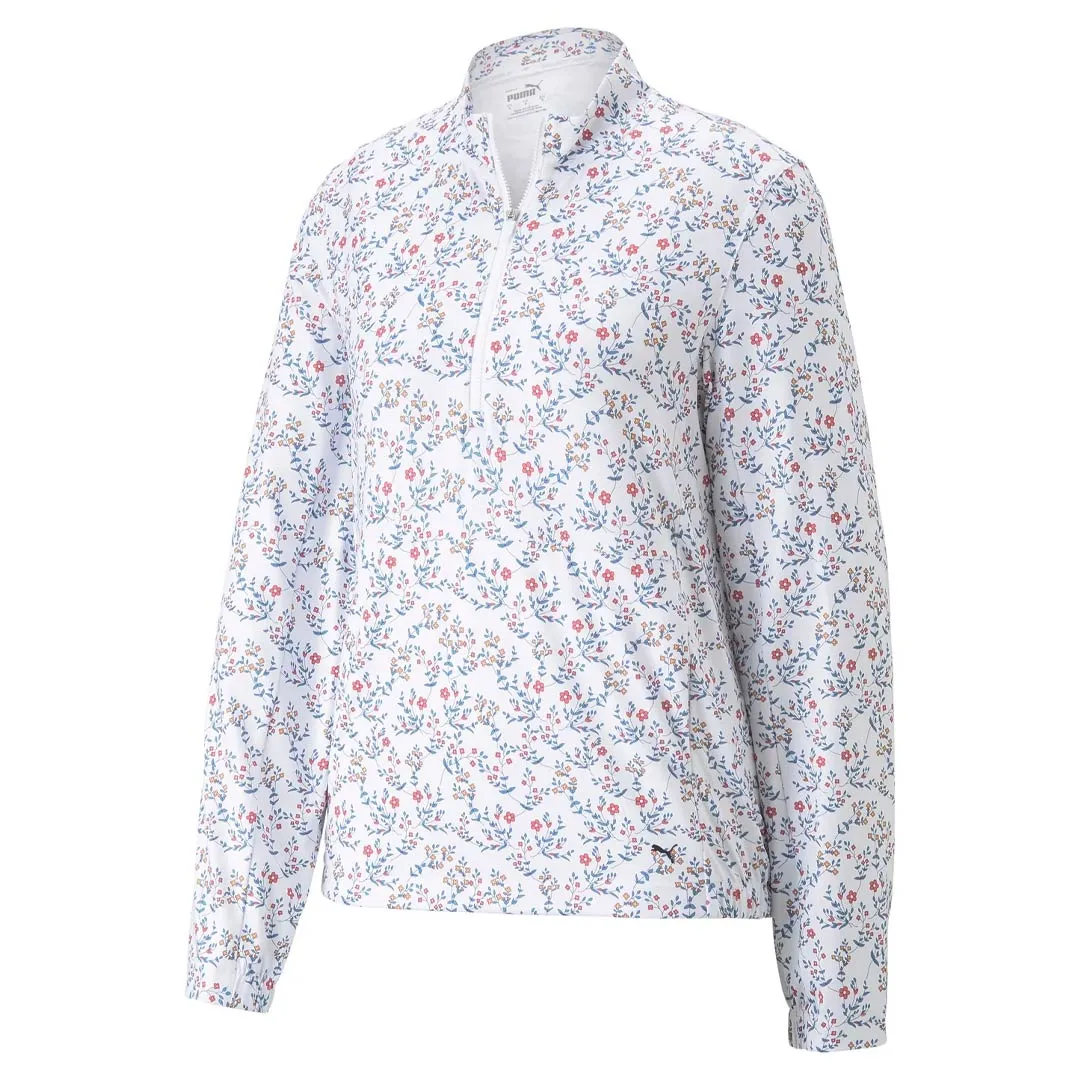 Compact Design Puma - Women's Micro Floral Cloudspun 1/4 Zip (539100 01)