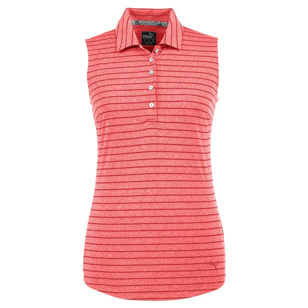 Daywear Staple Puma - Women's Rotation Stripe Sleeveless Polo (597222 05)
