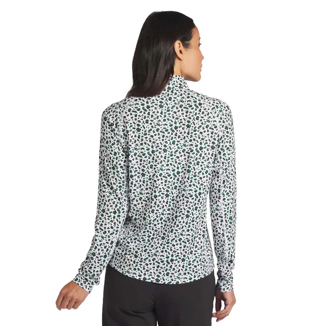 Seamless Street Fit quick dry Puma - Women's You-V Leopard Quarter-Zip Golf Sweater (623929 01)