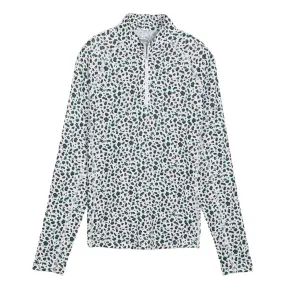 Puma - Women's You-V Leopard Quarter-Zip Golf Sweater (623929 01) Ventilated Back Panel