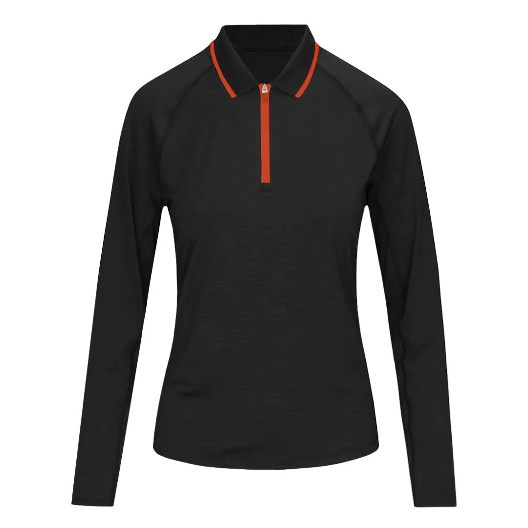 Puma - Women's You-V Long Sleeve Polo (623928 04) Recycled materials Ergonomic Shoulder Cut