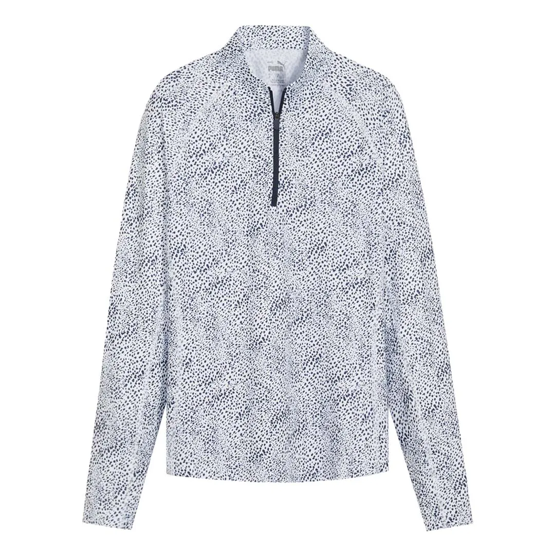 RubberizedTrim Puma - Women's You-V Microdot 1/4 Zip Sweater (623934 02)