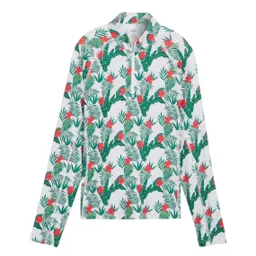 Puma - Women's You-V Tropic Golf Quarter Zip Sweater (623933 01) Pattern Print
