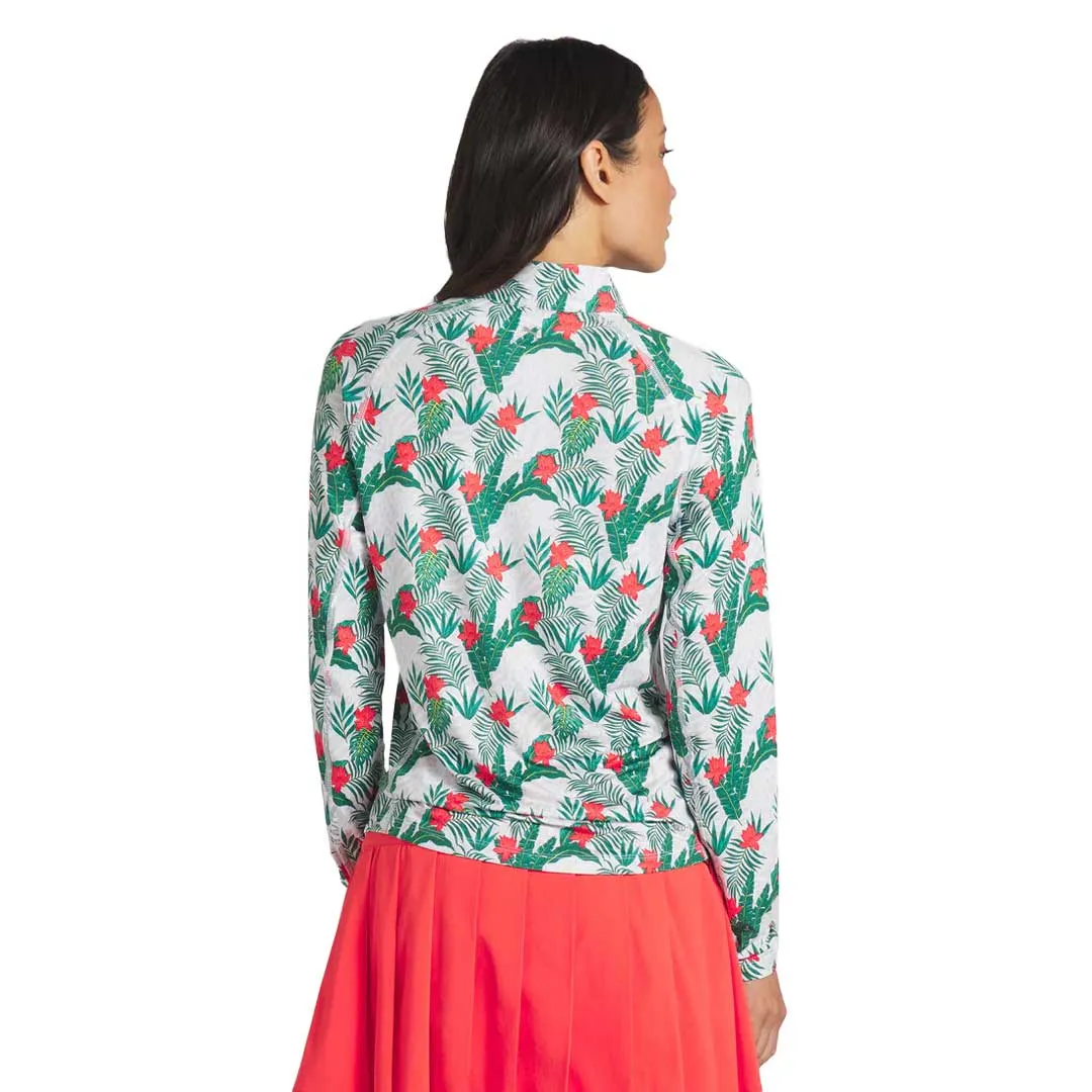 Tailored Silhouette Puma - Women's You-V Tropic Golf Quarter Zip Sweater (623933 01)