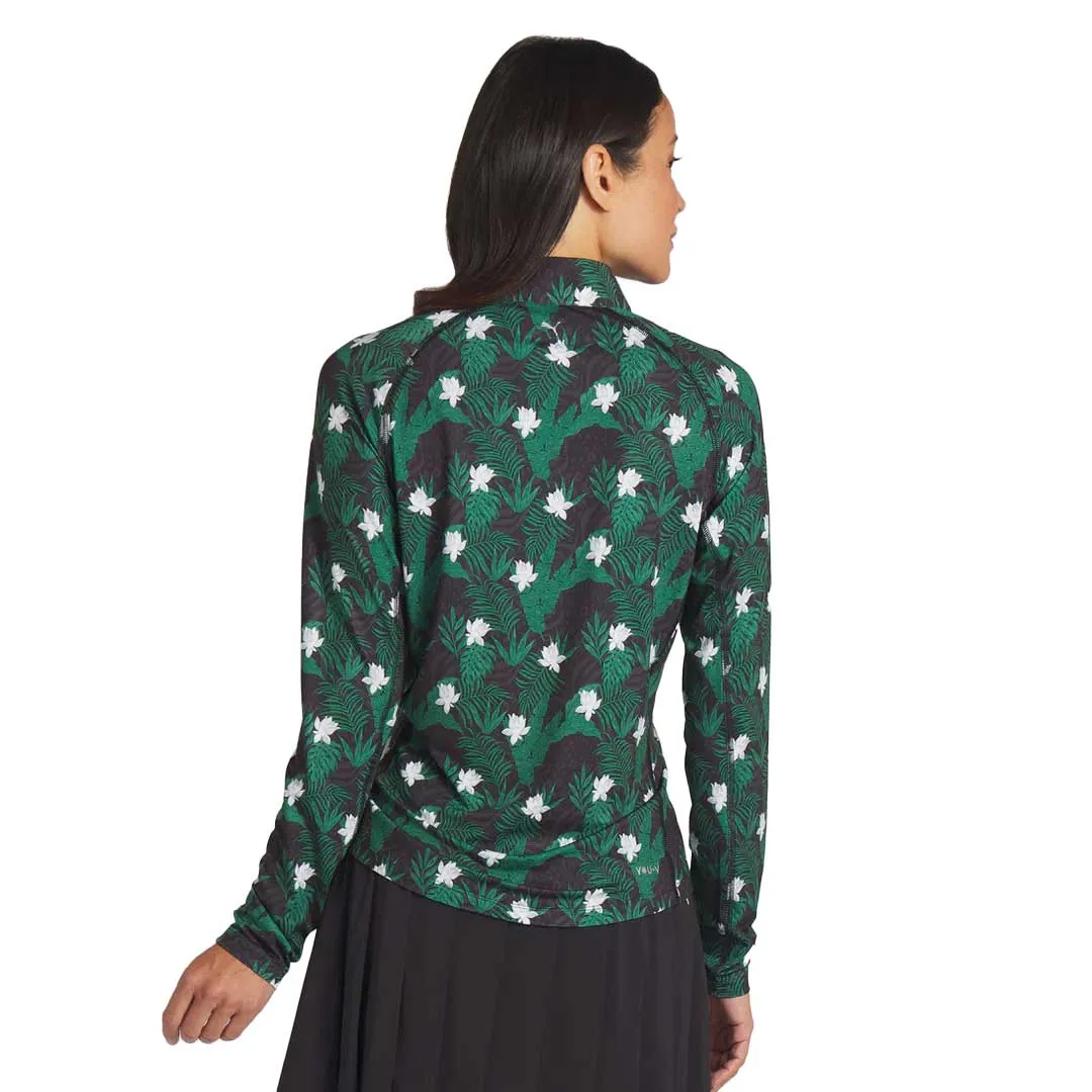 Water Resistant Coat Seamless Bonding Puma - Women's You-V Tropic Golf Quarter Zip Sweater (623933 02)