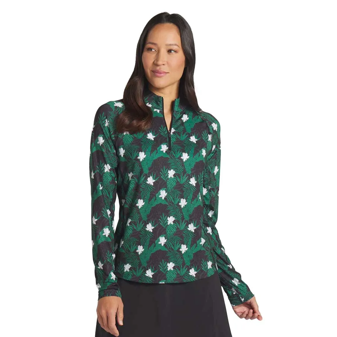 Four Way Stretch Material Stylish Chill Piece Puma - Women's You-V Tropic Golf Quarter Zip Sweater (623933 02)