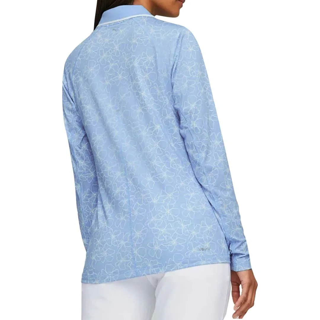 Puma - Women's YouV Island Flower Long Sleeve Polo (539037 02) Weekend Casual Fit