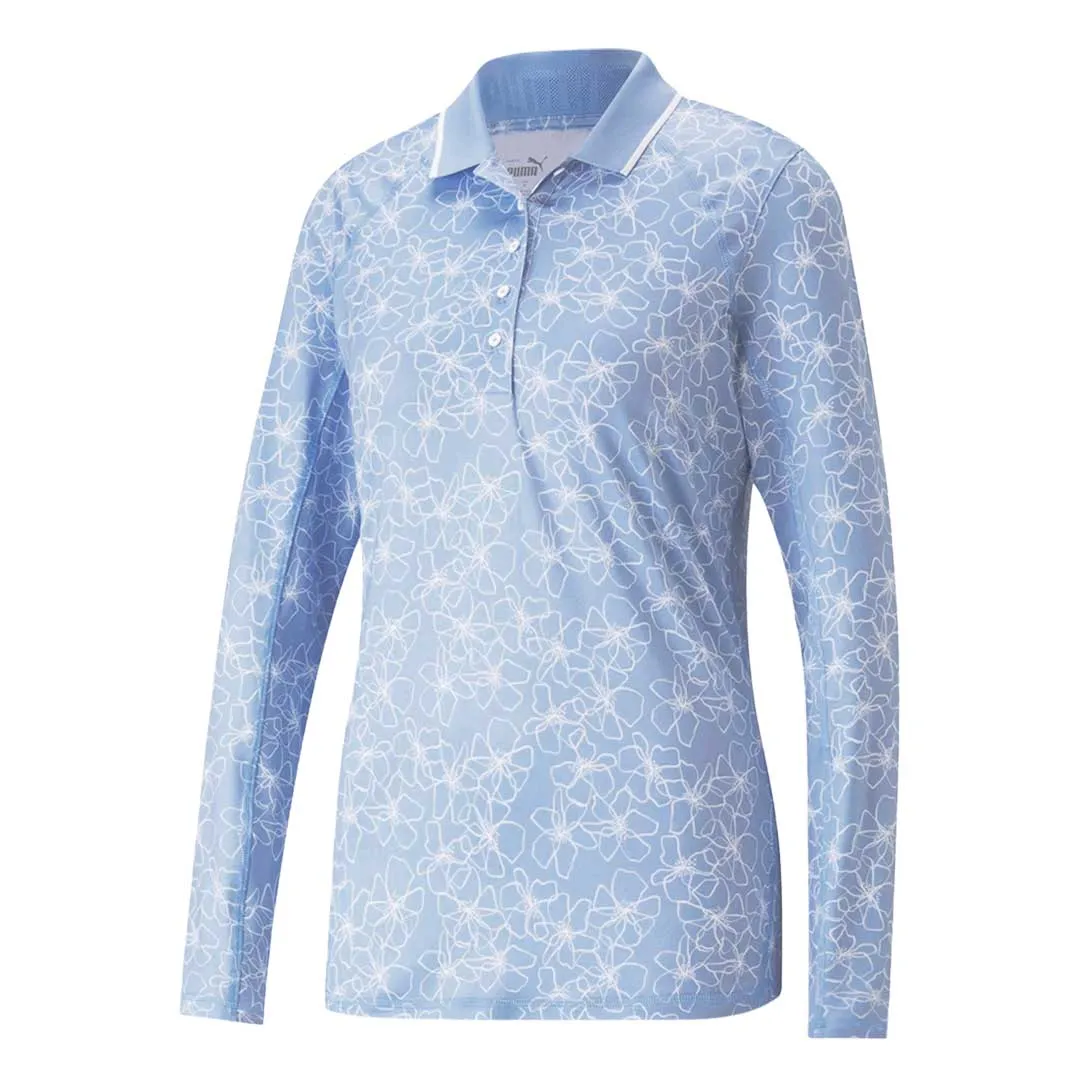 Comfort Fit Design ReinforcedSeams Puma - Women's YouV Island Flower Long Sleeve Polo (539037 02)