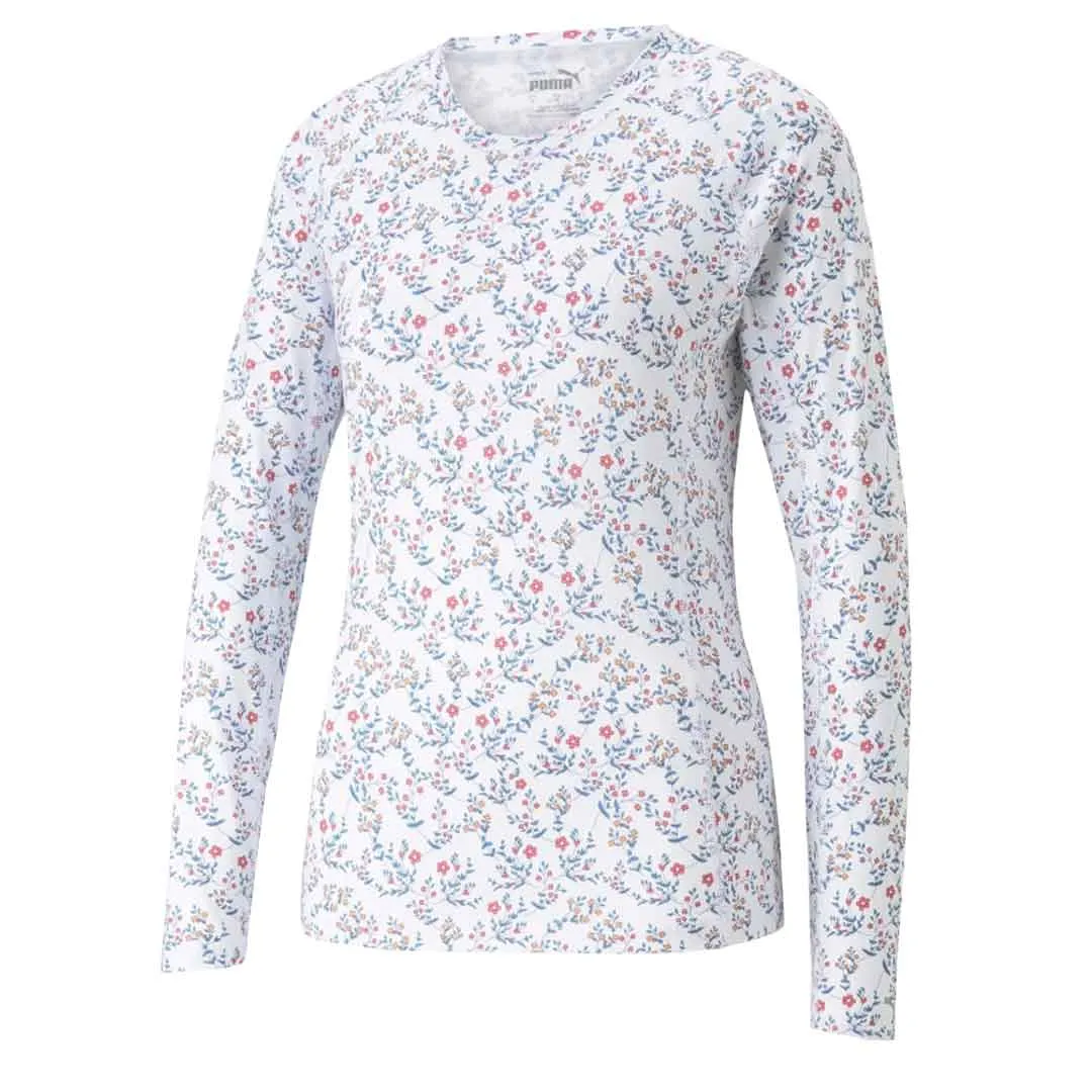 Puma - Women's YouV Micro Floral Long Sleeve T-Shirt (539033 01) Mark Style