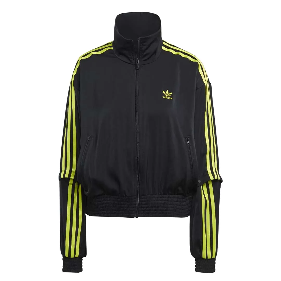 adidas - Women's Satin Firebird Track Jacket (IJ5015) PFC Free Waterproofing understated look