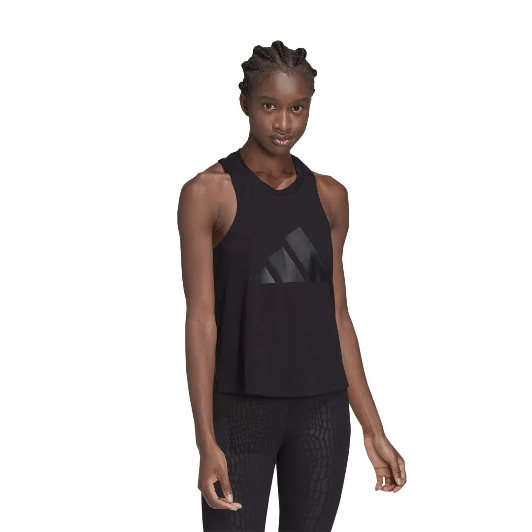 StretchFit Silhouette Double Stitch Reinforcement adidas - Women's Train Icons 3 Bar Logo Tank (HD8975)
