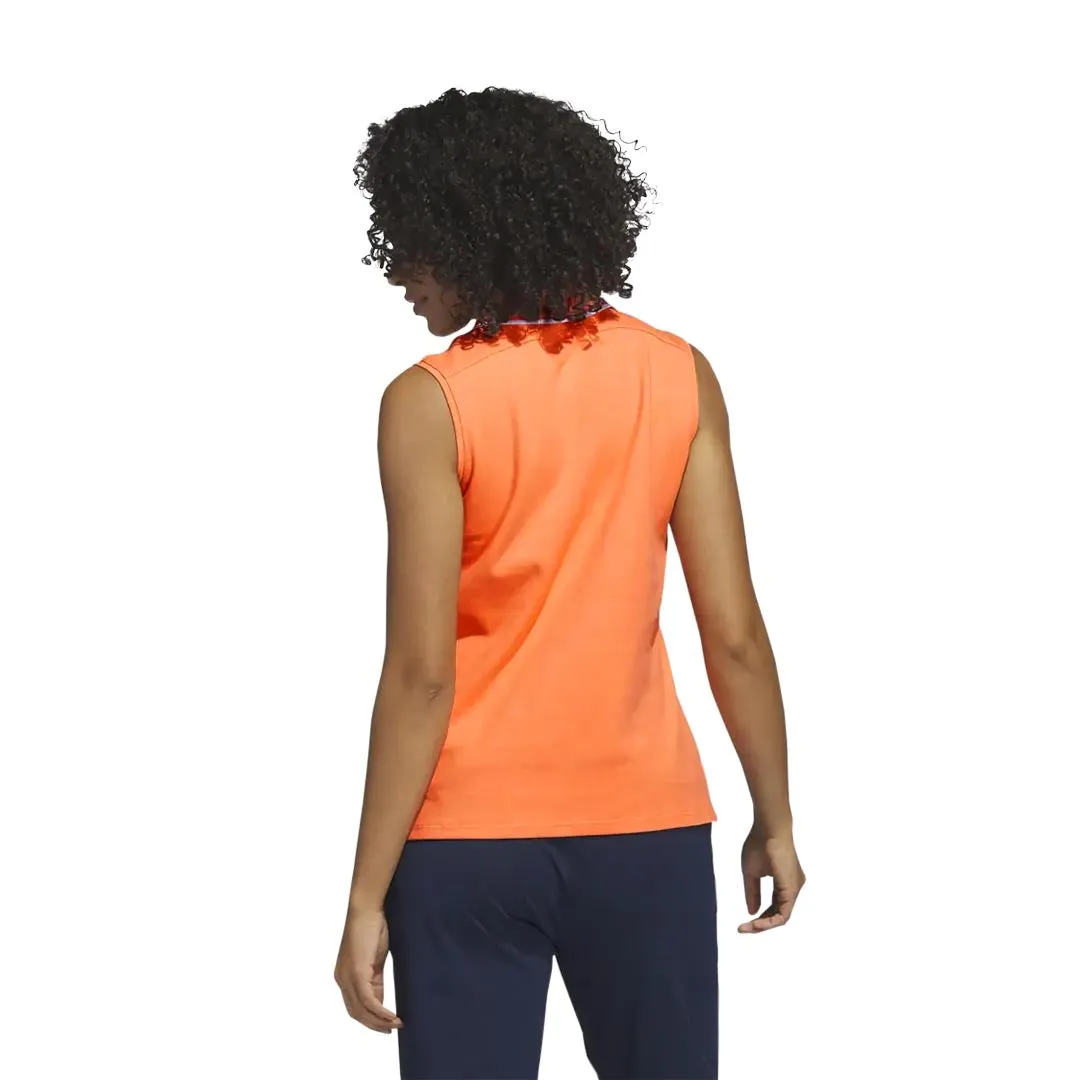 adidas - Women's Go-To Pique Sleeveless Polo (IB6091) Modular Attachment Points Temperature Regulating Fabric