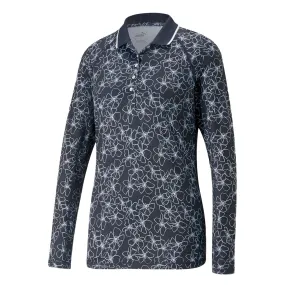Puma - Women's YouV Island Flower Long Sleeve Polo (539037 01) Leather Bits