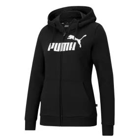 Puma - Women's Essentials Logo Full Zip Hoodie (586806 01) Airflow Ventilation System UV protection layer