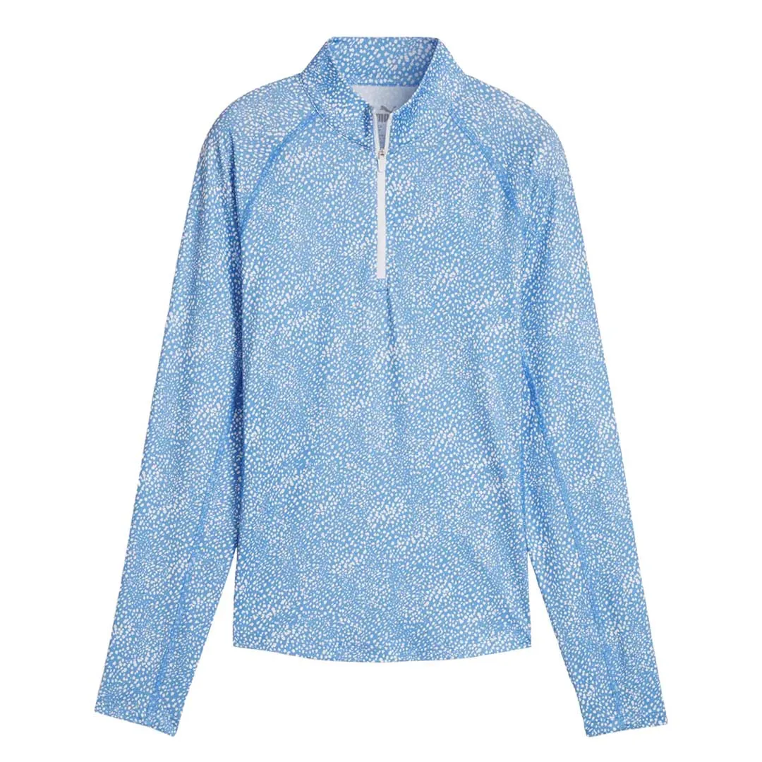 Friction Resistant Detachable Lining Puma - Women's You-V Microdot Quarter-Zip Golf Sweater (623934 01)