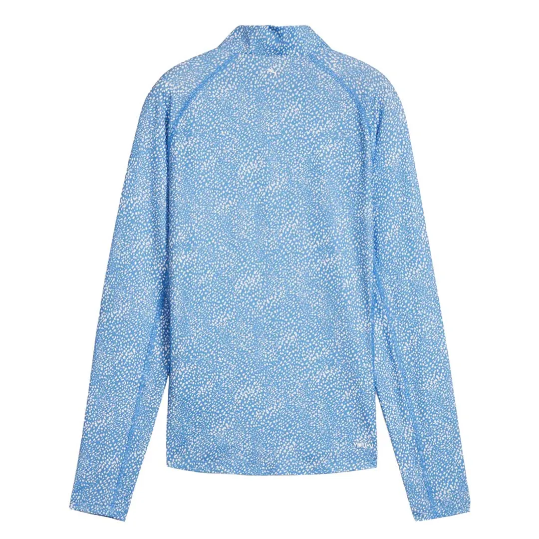 Puma - Women's You-V Microdot Quarter-Zip Golf Sweater (623934 01) Day Hike Style Flatlock stitching