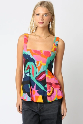 Navy Exhibition - worthy RAIRA MULTI COLORED TOP