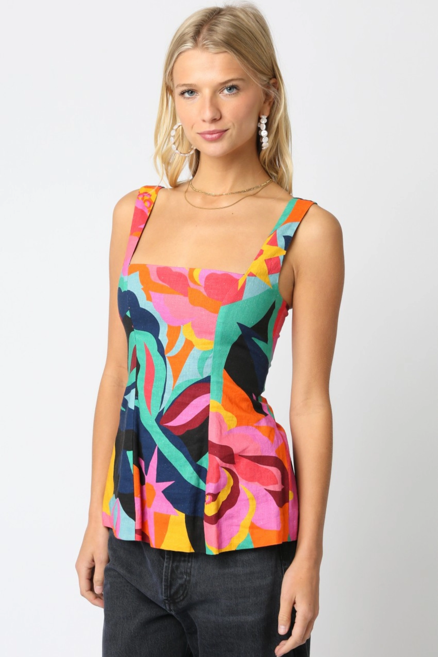 Reinforced Stitching RAIRA MULTI COLORED TOP