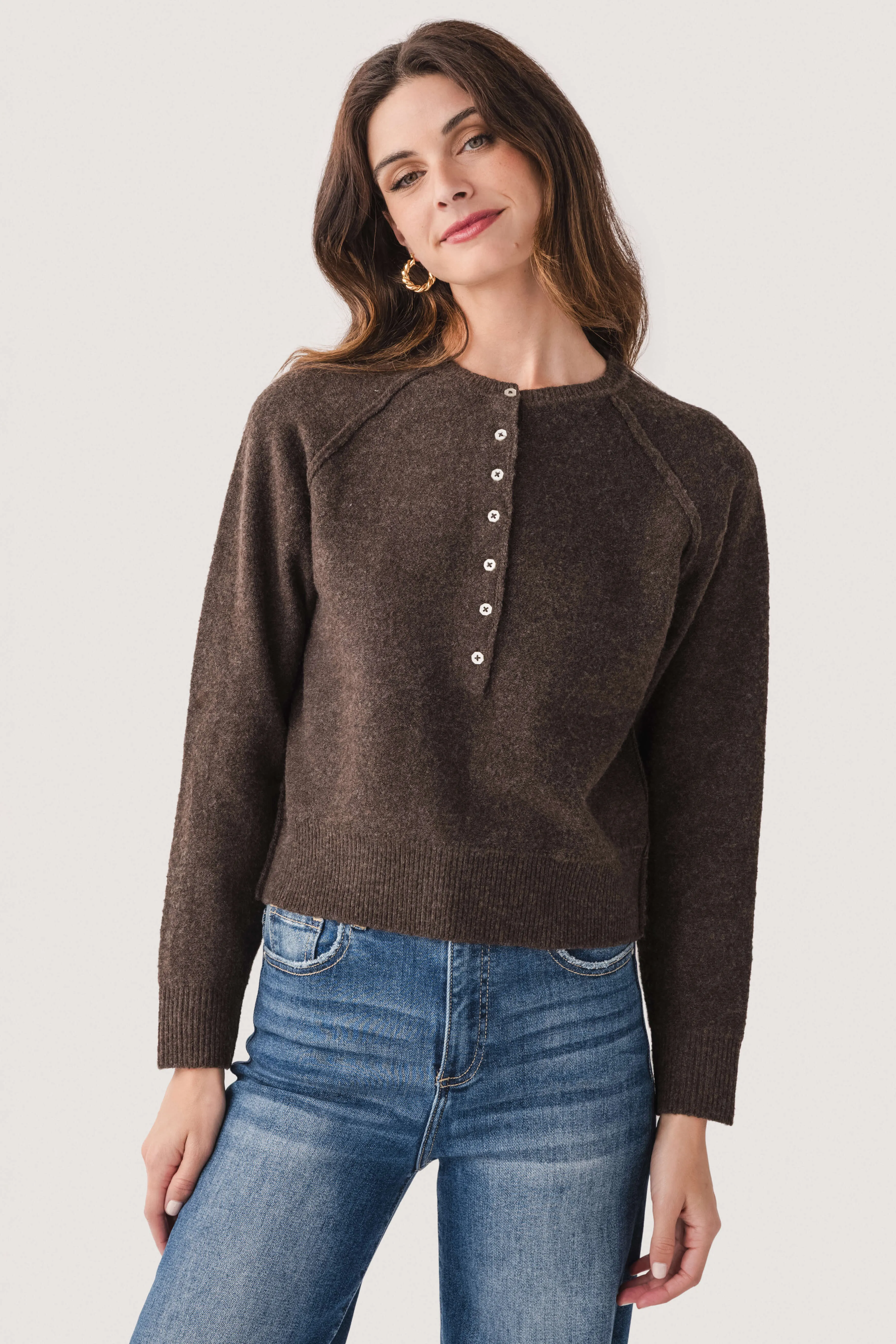 Stylish Essentials RD Style Akleja Henley Pullover Sweater
