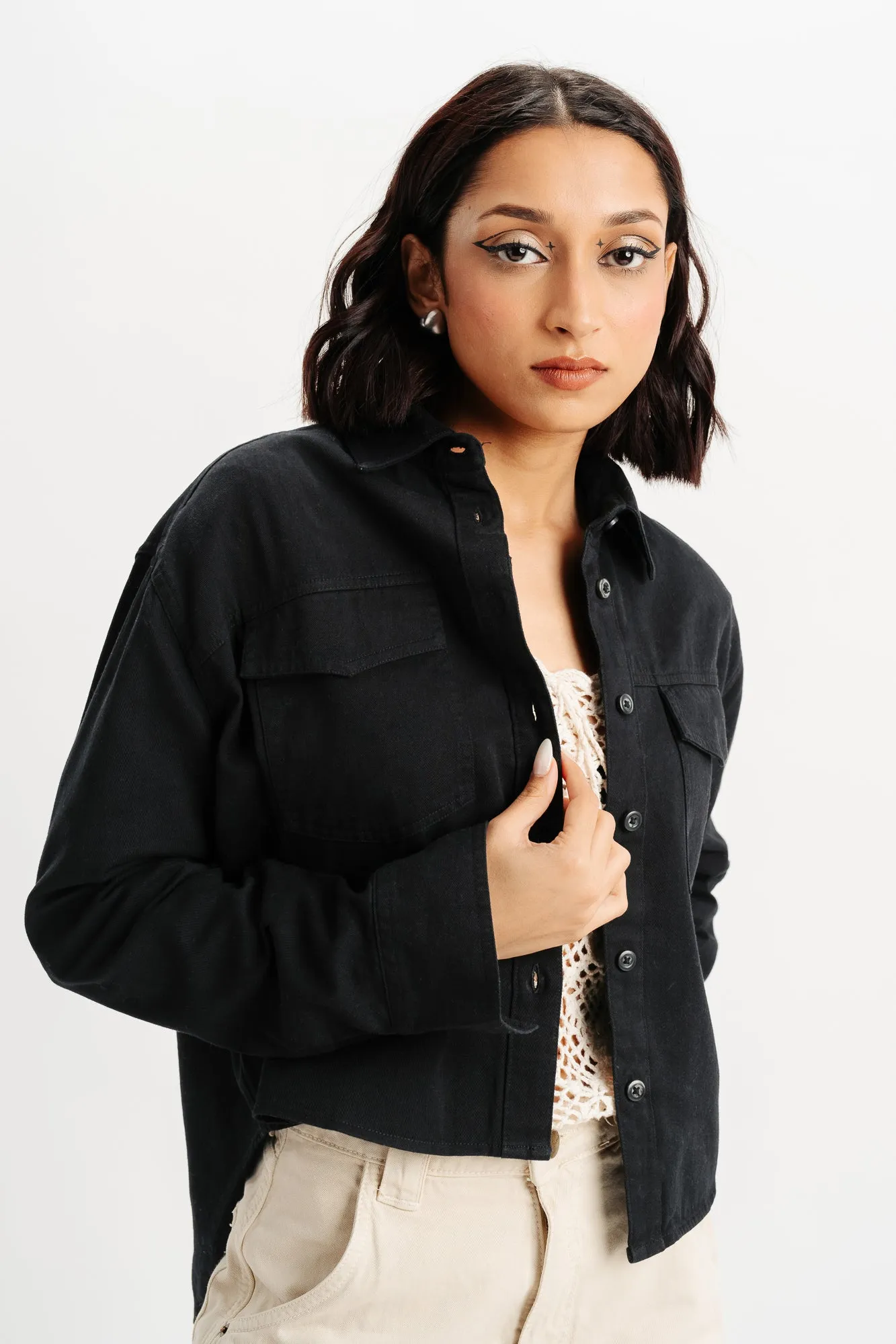 Exclusive Collection Smart Appearance Black Twill Shirt