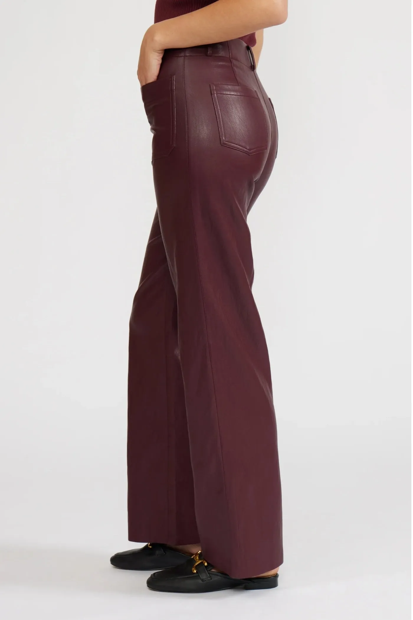 Multipurpose Design Modern Utility REEVE FAUX LEATHER PANTS