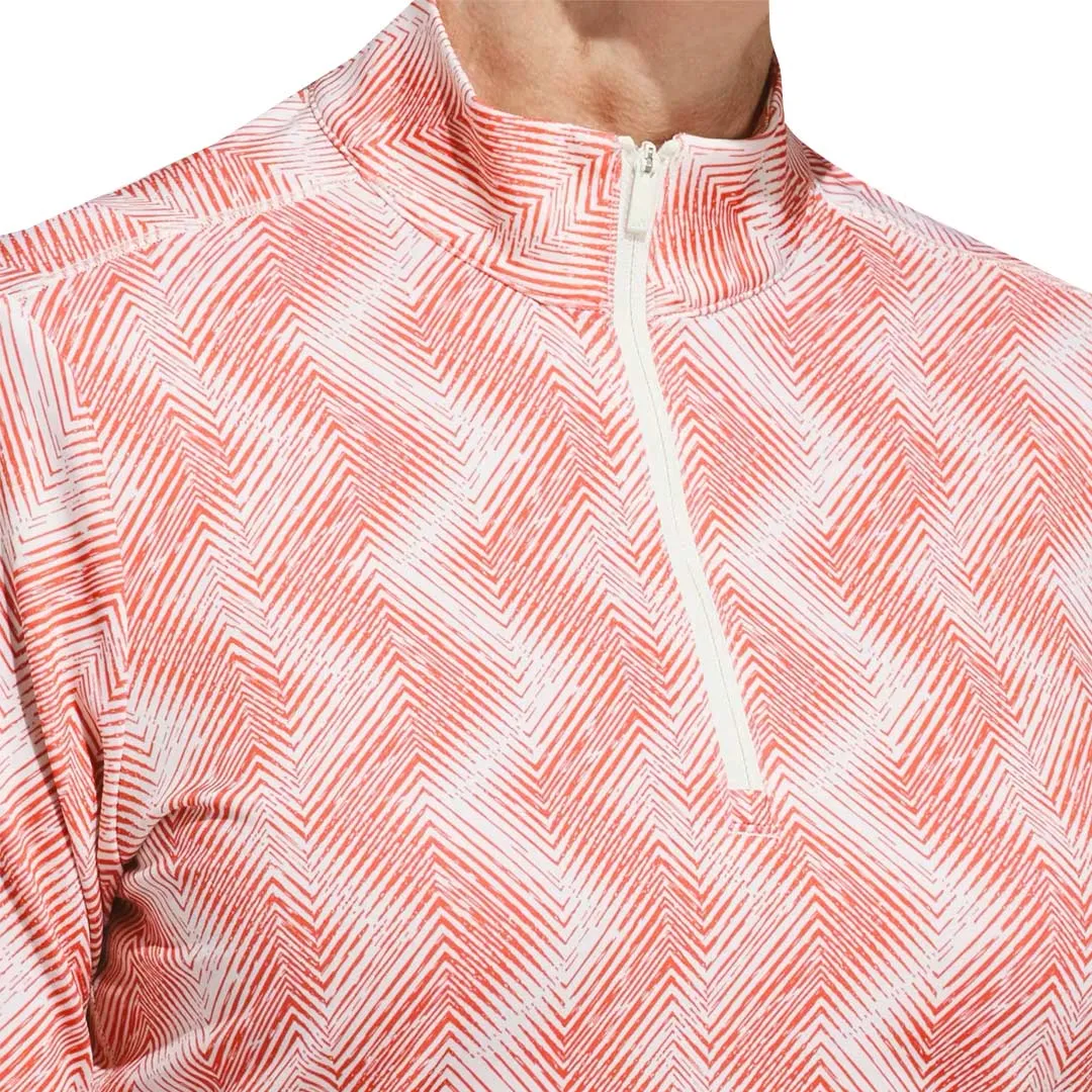 adidas - Women's Ultimate365 Printed 1/4 Zip Mock Neck Sweater (IP4255) Teflon coating