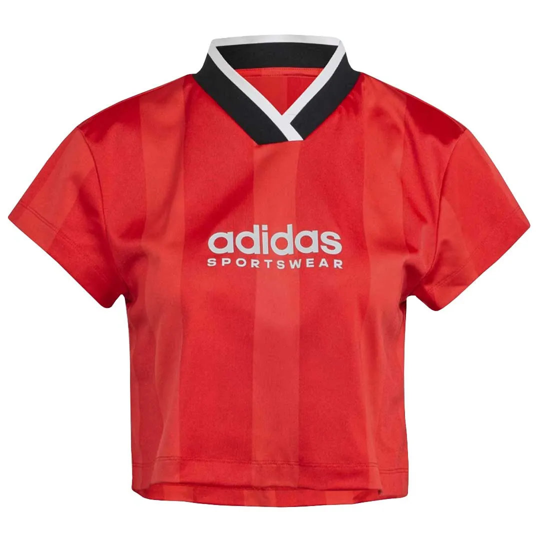 adidas - Women's Tiro Colorblock Crop T-Shirt (IM4998) Seamless Welded Construction Versatile Layering Options