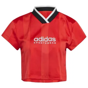 adidas - Women's Tiro Colorblock Crop T-Shirt (IM4998) Seamless Welded Construction Versatile Layering Options