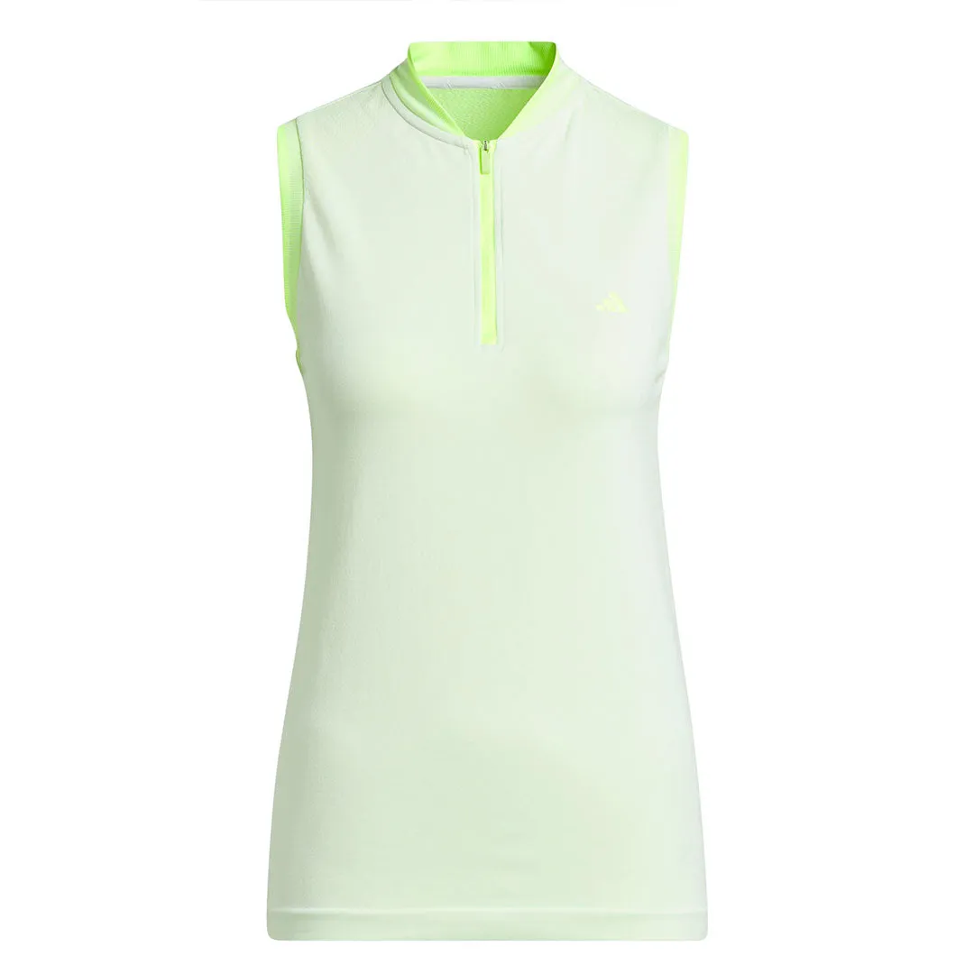 adidas - Women's Ultimate365 Primeknit Sleeveless Polo (HY7207) Lightweight Material Laser Cut Vents