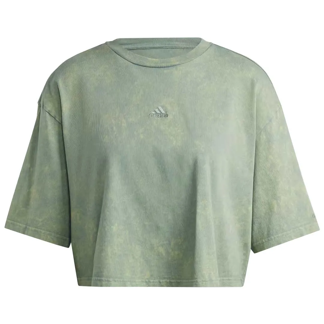 adidas - Women's All SZN Washed T-Shirt (IL3265) Anti Pilling Finish WaterproofDesign