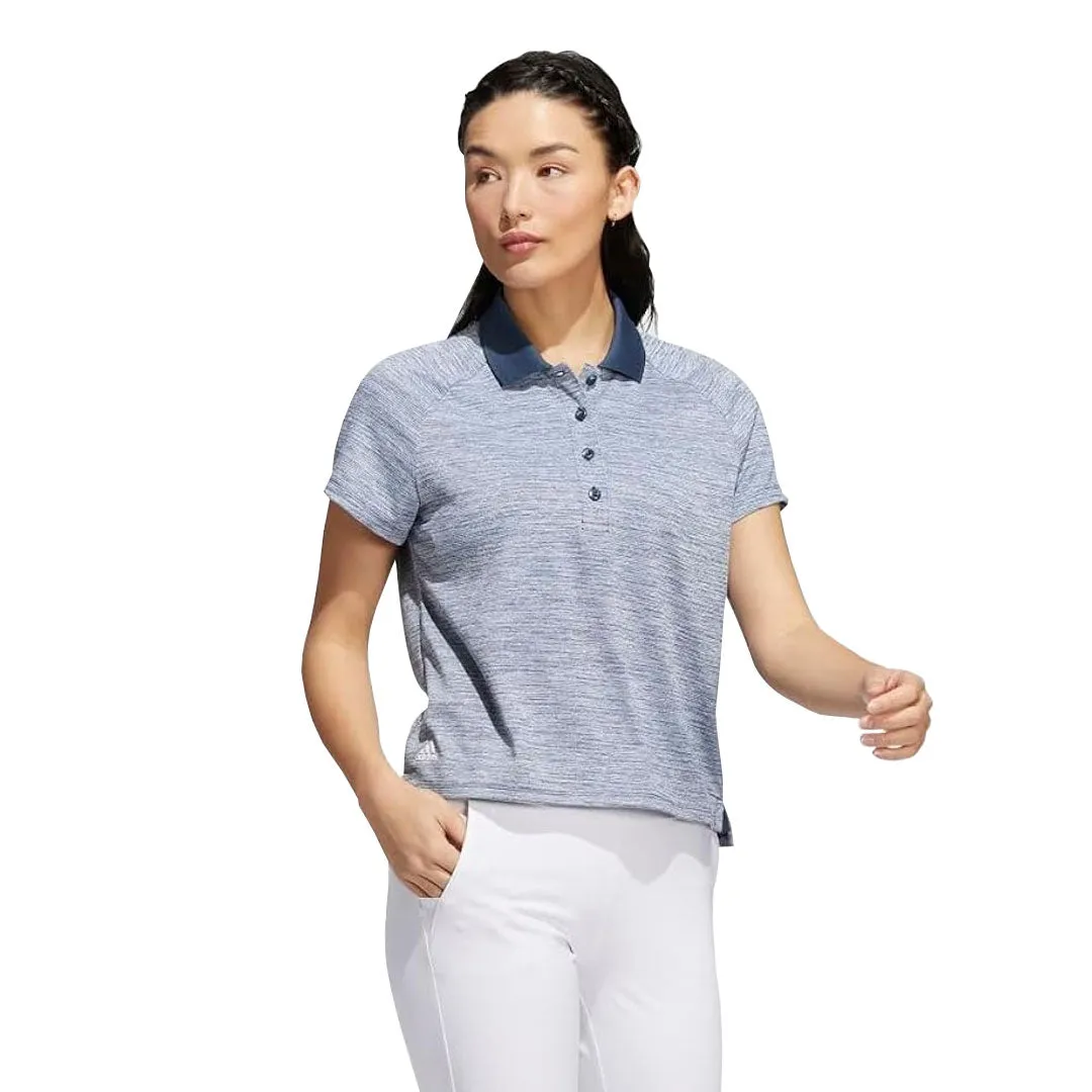adidas - Women's Melange Short Sleeve Polo (HI3985) Subtle Color Tone