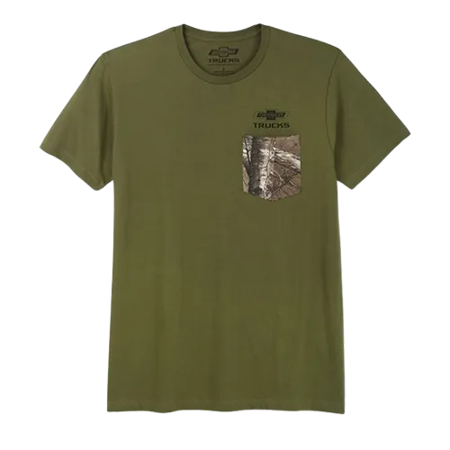 Chevrolet Trucks 100th Camo Pocket T-Shirt Casual Style Wear Light Breeze