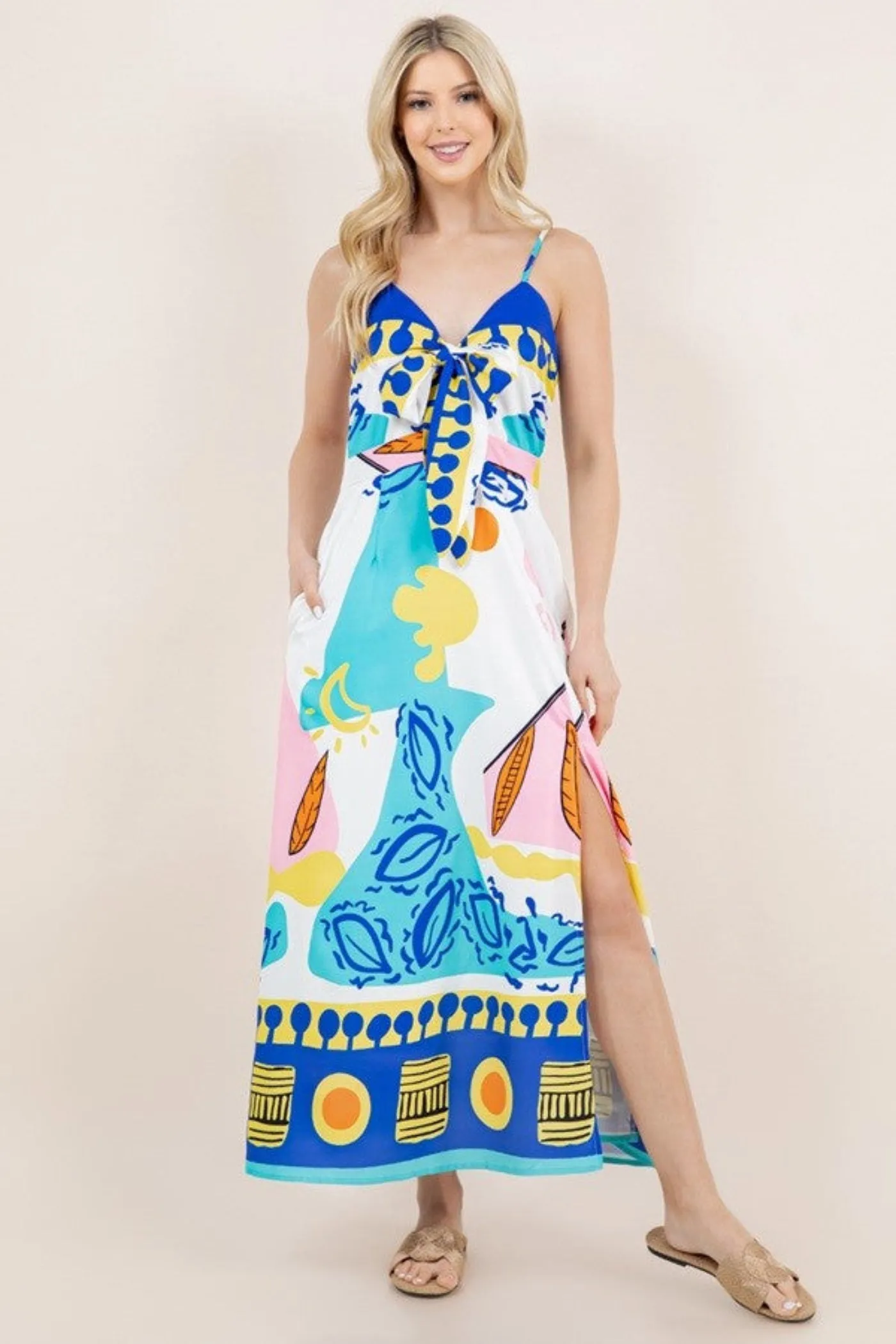 SHERI PRINT MAXI DRESS Vibrant Tone