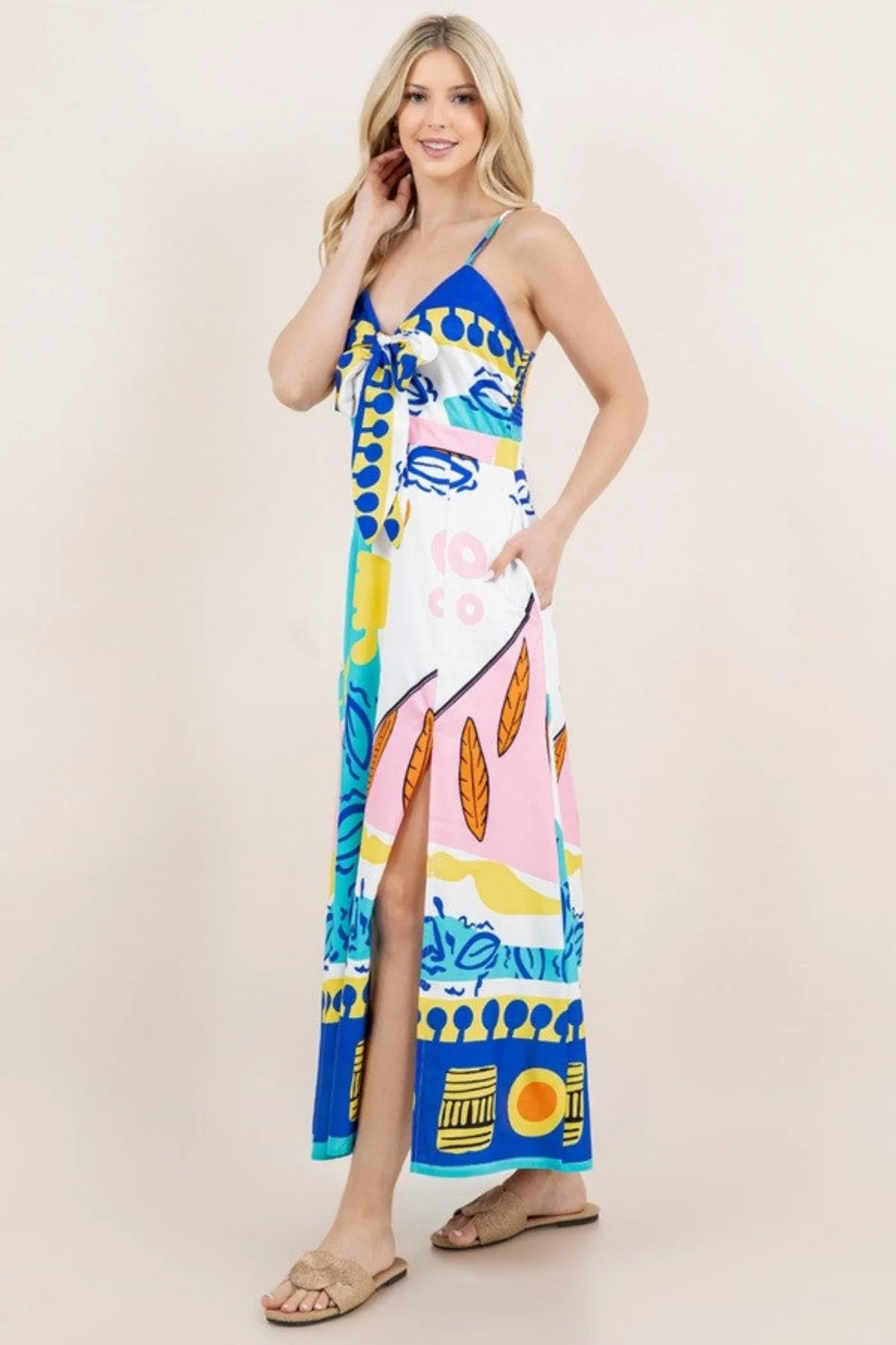 SHERI PRINT MAXI DRESS Wrinkle-Free-Finish