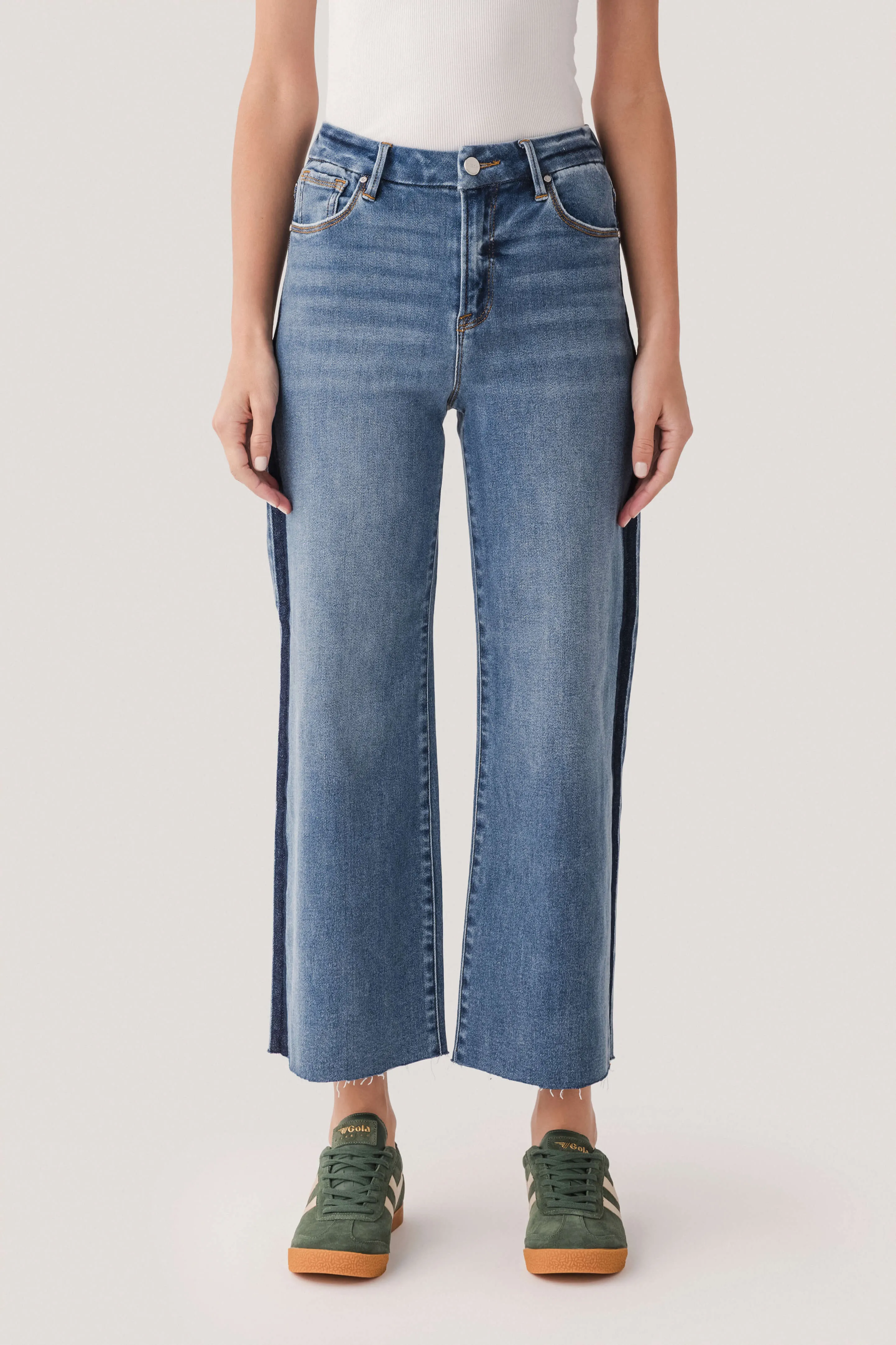 Risen Moxie Tuxedo Palazzo Crop Jeans Daily Fashion Beach Day Holiday Vibes