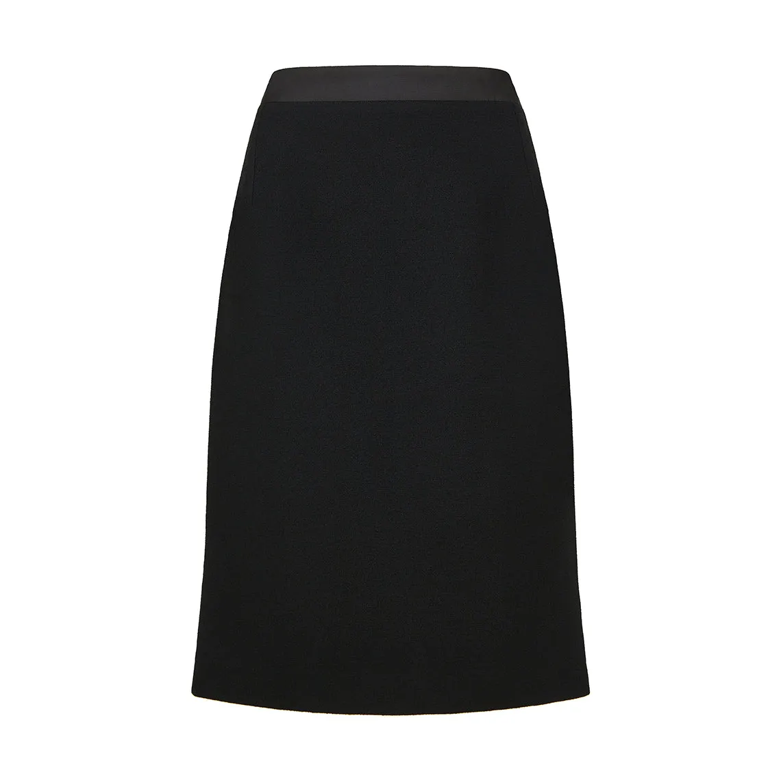 Eco Friendly Heidi Tailored Wool Crepe Black Skirt