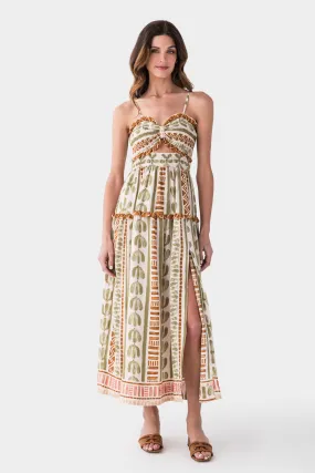 Drape Wave Dress Forum The Bahamas Cutout Smocked Maxi Dress