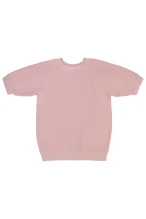 Rose Water Short Sleeve Raglan Fleece Sweatshirt Colorfast Technology NonRestrictive Cuff Design