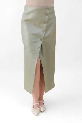Gentle Flow SADIE FAUX LEATHER MIDI SKIRT