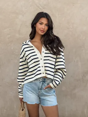Comfy Vibe Saylor Stripe Knit Sweater