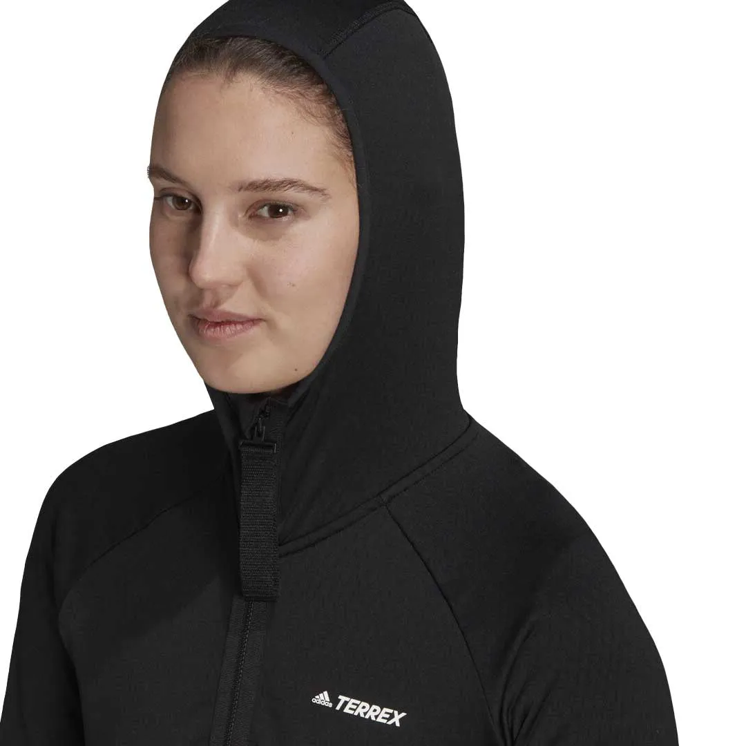 adidas - Women's Terrex Tech Lite Fleece Full Zip Jacket (GI7168) Lightweight Insulation Technology Light Activated Cooling