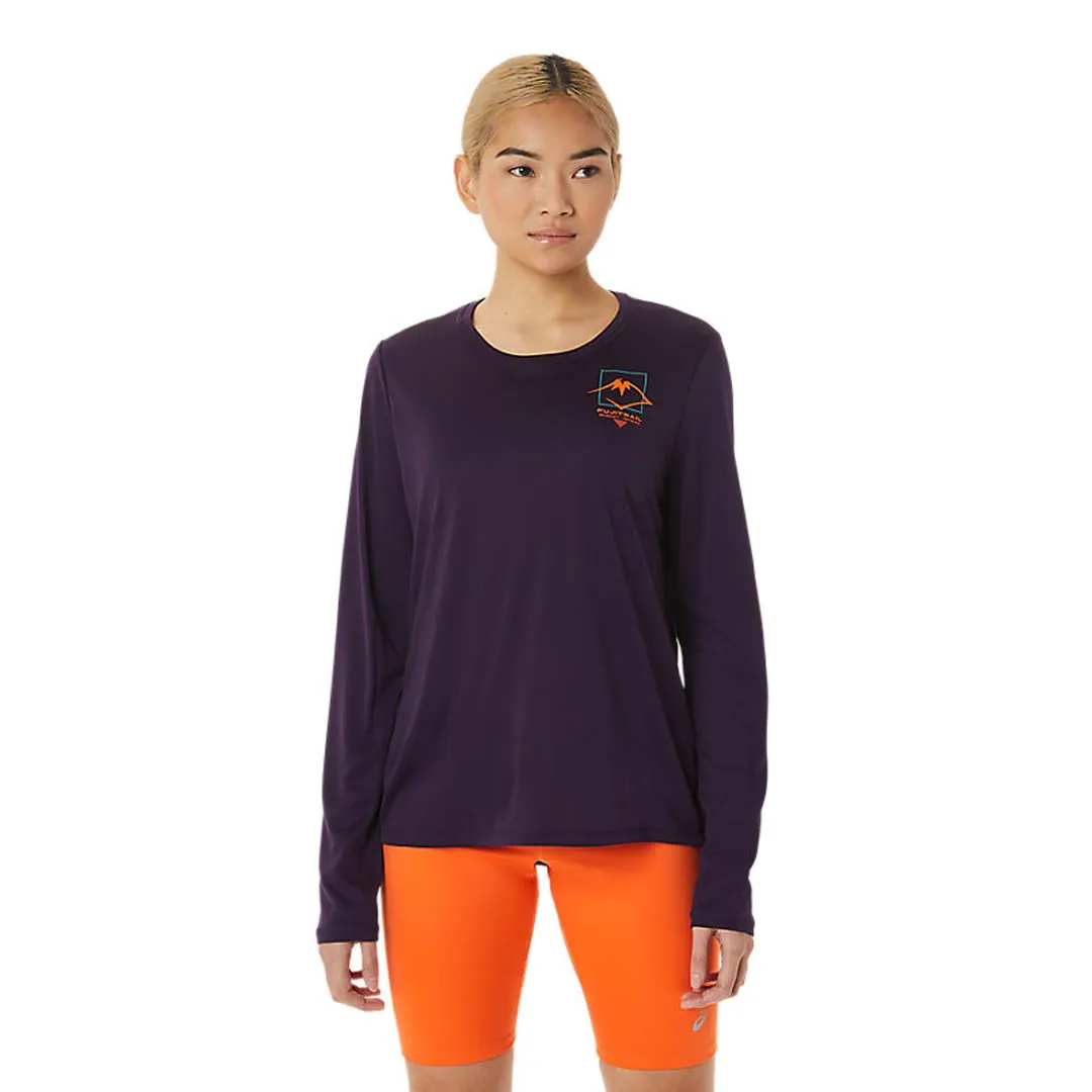 Asics - Women's Fujitrail Logo Long Sleeve Top (2012C710 500) Convertible Cuff System