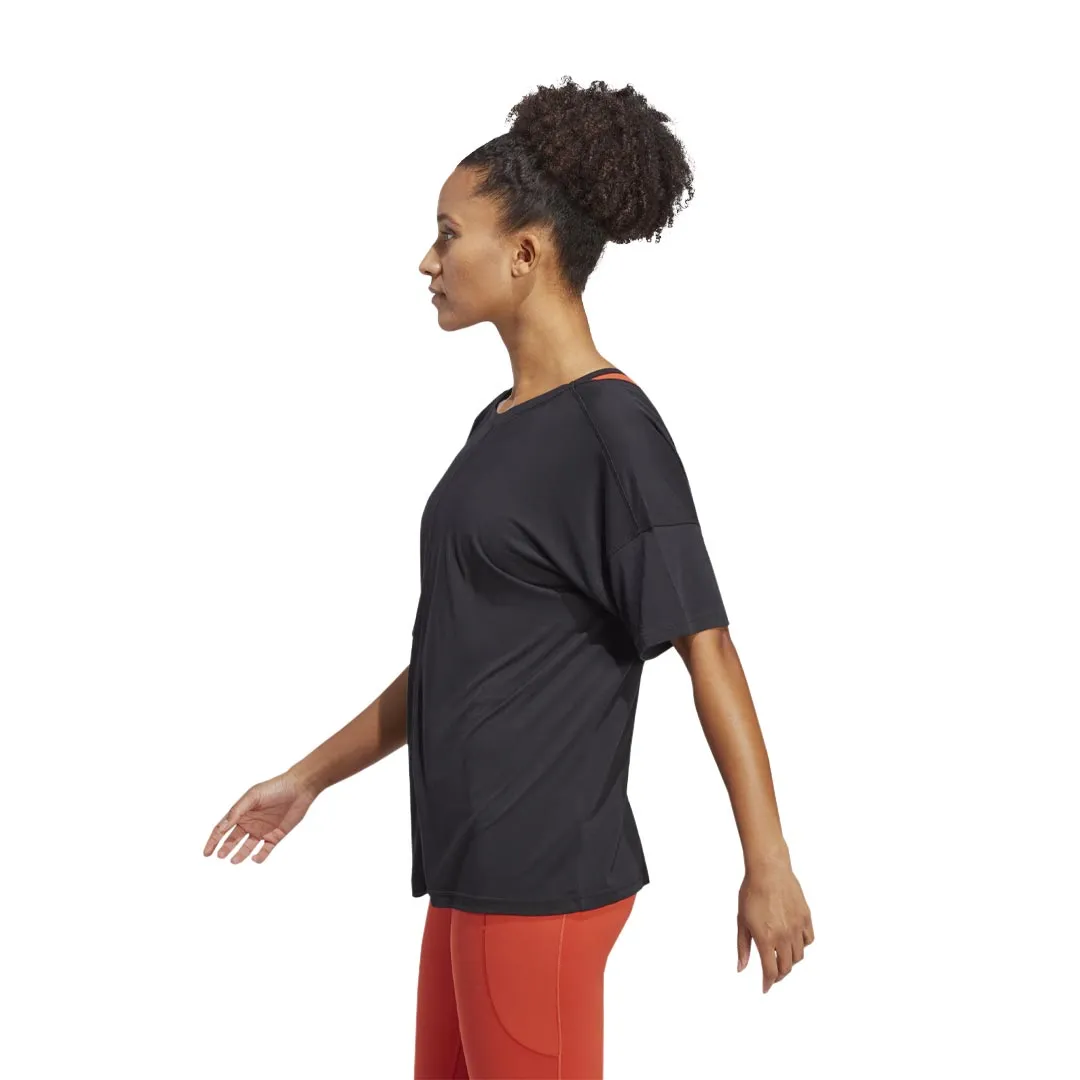 adidas - Women's Yoga Studio Oversized T-Shirt (HS8117) Teflon Coated Weatherproof Seams