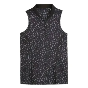 Puma - Women's Leopard Pique Range Sleeveless Golf Polo (623921 01) UV Protective Coating