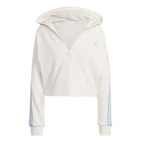 adidas - Women's V-Neck Short Hoodie (IC8521) Taped Edges Reversible Layer
