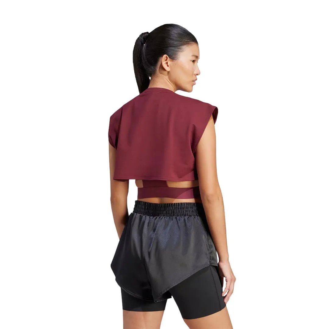 Ventilated Panels adidas - Women's Power Crop Sleeveless T-Shirt (IM2708)