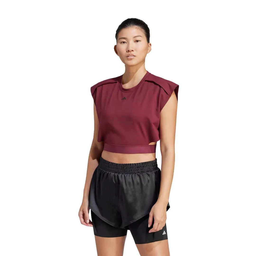 adidas - Women's Power Crop Sleeveless T-Shirt (IM2708) Flexible Joint Mobility Everyday Layers