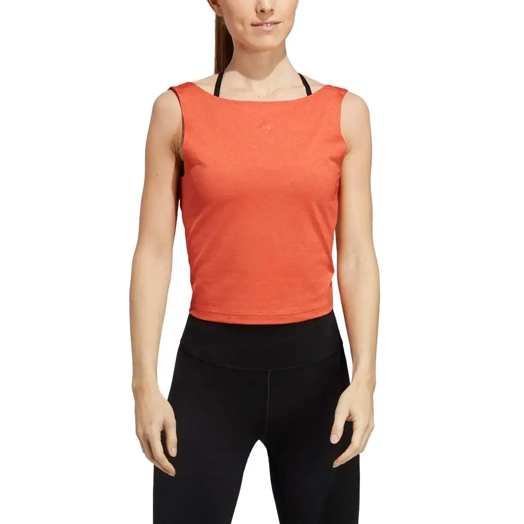 Sun Protective Fabric adidas - Women's Yoga Studio Crop Tank Top (HR5065)
