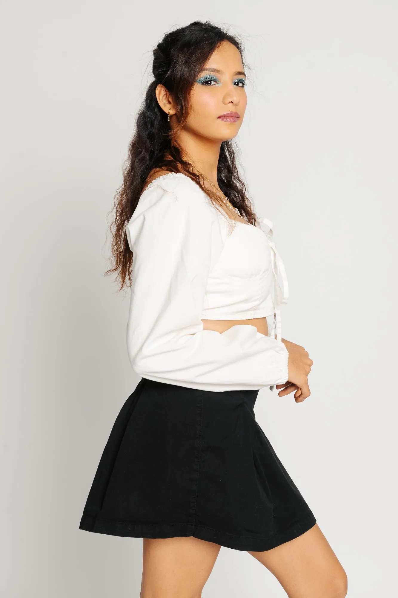 Couture Inspired garden party Shawtie Black Women's Mini Skirt